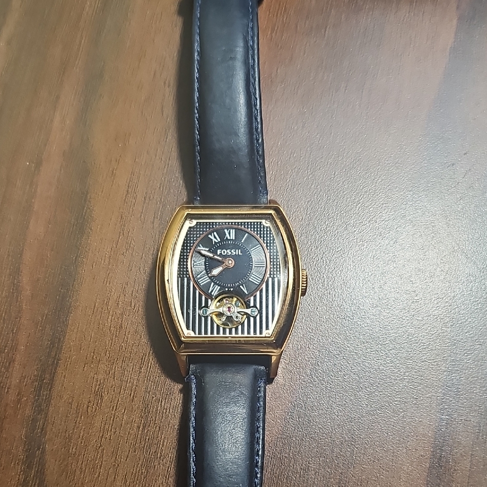 FOSSIL ME3054 Grant Automatic Blue Skeletal Mens Watch